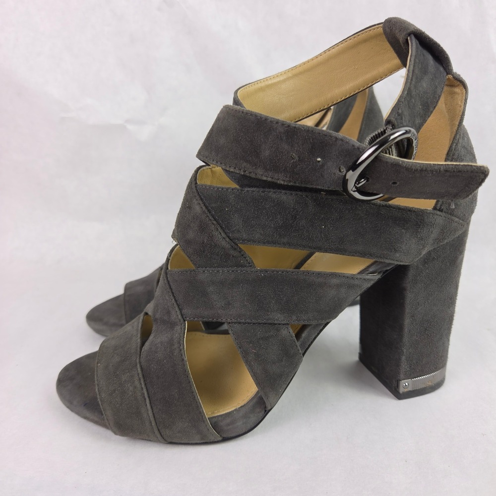 Michael Kors MK Women 7 Valerie Platform Sandal Strappy Sexy Elegant Chunky Heel